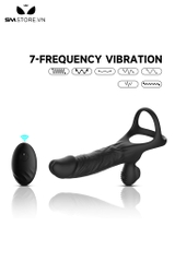 SMT2508 - Vòng đeo dương vật silicon điều khiển từ xa dài 19cm