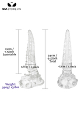 SMT2667 - Dương vật giả trong suốt monster có xúc tu và gai dài 24cm