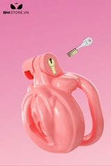 SMT2650 - Khóa dương vật hình âm đạo bằng nhựa kèm 4 vòng