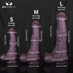 SMT2275 - Dương vật giả Châu Phi khủng lồ có bìu đế dính tường