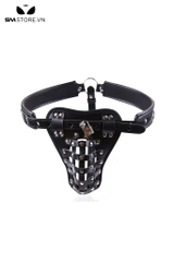 SMT2334 - Đai trinh tiết đính đinh tán chất liệu da PU mềm