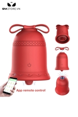 SMT1561 - Máy rung hút 10 tần số có lưỡi liếm hình chuông đỏ