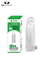 SMT2768 - Bao cao su đôn dên trong suốt gai xoắn dài 13.5cm