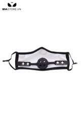 SMT1016 - Khẩu trang kèm ball gag silicon bịt miệng có gai và lỗ