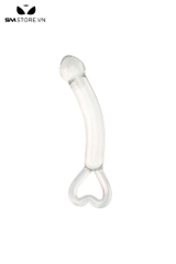 SMT498 - Dương vật giả pha lê hình trái tim cắm hậu môn dài 20cm