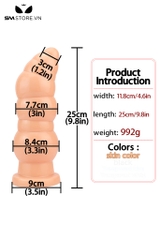 SMT2926 - Anal huge chuỗi 7 hạt liền cắm hậu môn siêu dày và dài 25cm