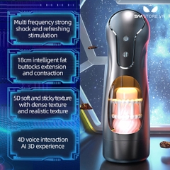 SMT1666 - Cốc thủ dâm silicon tự động có giọng nói dài 18cm