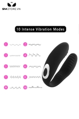 SMT2676 - Trứng rung 2 đầu điều khiển từ xa hình chữ U có 10 chế độ