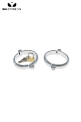 SMT270 - Còng tay tình yêu khóa tay chân oval kim loại có 4 size