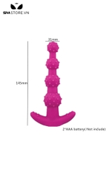 SMT1973 - Anal bead rung 10 tần số có gai bằng silicon mềm