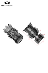 SMT798 - Vòng đeo dương vật silicon có gai màu đen dài 48mm