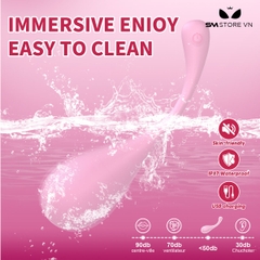 SMT2896 - Trứng rung điều khiển từ xa hình giọt nước sạc điện