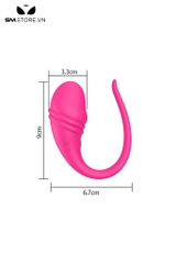 SMT2969 - Trứng rung tình yêu silicon vân ngang điều khiển qua APP