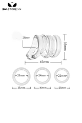 SMT458 - Set 4 vòng đeo dương vật chất liệu silicon dài 35mm