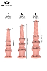 SMT2865 - Đồ chơi hậu môn anal long silicon mềm có 3 kích cỡ