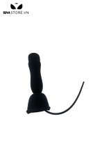 SMT433 - Sounding que rung niệu đạo silicon màu đen dài 34cm