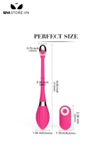 SMT1274 - Trứng rung silicon điều khiển từ xa có 10 tần số dài 212mm