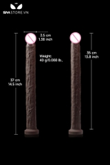 SMT2392 - Dương vật giả siêu dài 37cm silicon mềm có gân