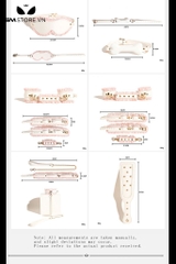 SMT3007 - Bộ 6 món cố định tư thế hầu gái viền bèo nhún và đinh tán