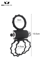 SMT2598 - Vòng rung silicon đôi đeo dương vật dài 3 và 4.5cm