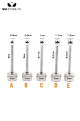 SMT2211 - Que niệu đạo inox không gỉ có đầu tròn có 5 size