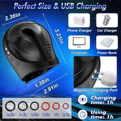 SMT2367 - Cốc thủ dâm rung đầu dương vật có 10 tần số sạc điện