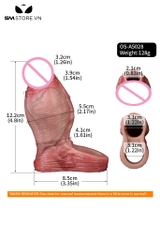 SMT2855 - Dương vật giả rỗng ruột silicon mềm dài 12.2cm