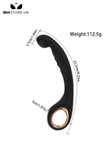 SMT2837 - Máy rung đầu dương vật silicon với thanh cong có 9 chế độ