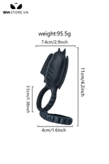 SMT2289 - Vòng đeo dương vật rung ngụy trang con rơi đường kính 4cm