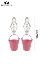 SMT1670 - Kẹp núm vú mix xô sắt đựng chất liệu kim loại dài 19.5cm