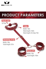 SMT1192 - Bộ đồ cố định tư thế SM có ball gag liền còng tay tháo rời