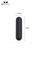 SMT512 - Trứng rung mini ngụy trang hình viên đạn màu đen dài 80mm