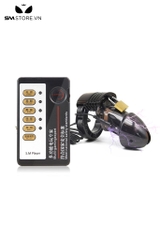 SMT2472 - Khóa dương vật kích điện bằng nhựa kèm sốc điện