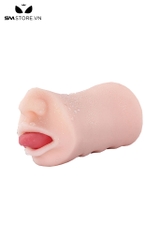 SMT2177 - Hình miệng giả silicon mềm dẻo có lưỡi và âm đạo