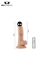 SMT816 - Dương vật giả chất liệu silicon dài 19cm với 3 tần số rung