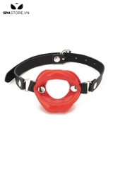 SMT030 - ball gag thiết kế hình miệng với đai màu đen - đồ chơi SM