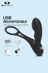 SMT1566 - Máy rung 10 tần số hậu môn mix vòng đeo dương vật