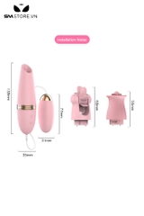 SMT2233 - Trứng rung xoay liếm mút đa tần số sạc điện dài 13.8cm