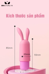 SMT1313 - Trứng rung tai thỏ hồng bằng silicon nhỏ gọn dài 85mm