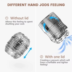 SMT1788 - Cốc thủ dâm hai đầu pha lê silicon trong suốt dài 4.5cm