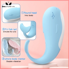 SMT1046 - Trứng rung cá voi silicon điều khiển qua APP có 10 chế độ