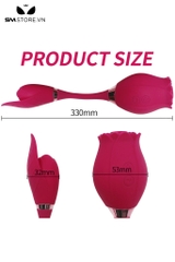 SMT2284 - Trứng rung hút bông hoa hồng có 10 chế độ sạc điện
