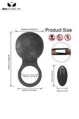 SMT2709 - Vòng đeo dương vật silicon hình quả bóng điều khiển từ xa