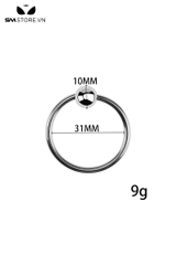 SMT563 - Vòng đeo dương vật inox có 1 bi với 6 size hỗ trợ quan hệ