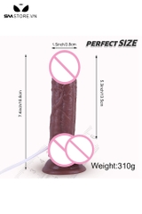 SMT2888 - Dương vật giả bắn tinh dính tường bơm tay dài 18.8cm
