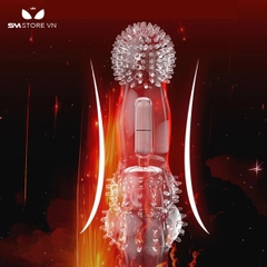 SMT1495 - Bao cao su rung gai ở đầu mix thân có gân và quai đeo