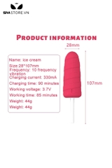 SMT1606 - Máy rung thụt xoay ngụy trang cây kem có 10 chế độ