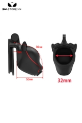 SMT2646 - Khóa dương vật bằng nhựa đầu chó kèm 4 vòng