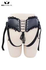 SMT1615 - Dây đai đeo dương vật có dây buộc phối viền ren hoa