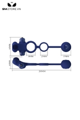 SMT2775 - Vòng đeo dương vật mix kèm bi tròn silicon đường kính 3cm